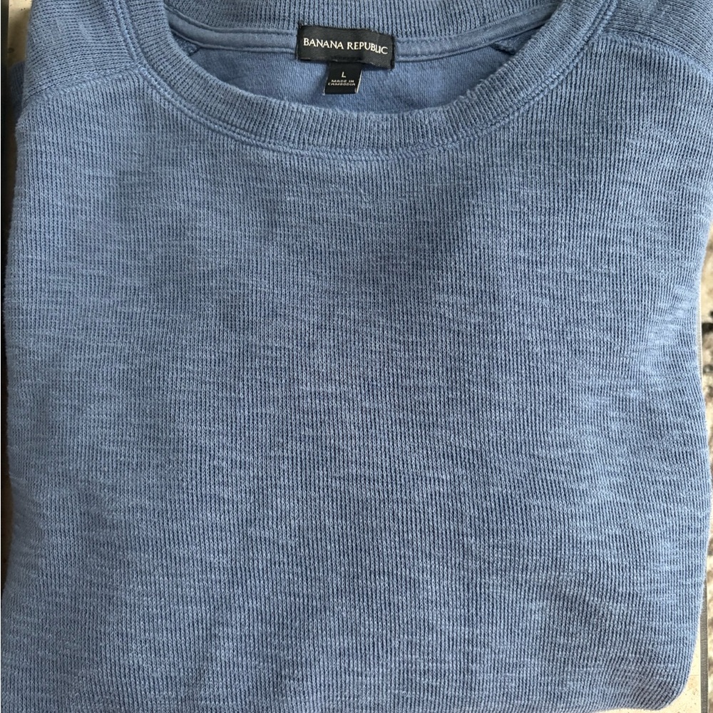 Banana Republic Men's Crewneck Sweater in Light Blue